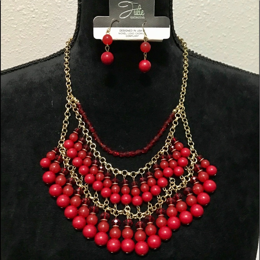 Julie Collection Necklace with matching earrings